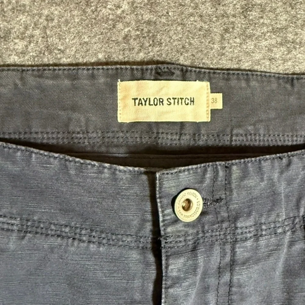 Taylor Stitch The Morse Pant Navy Slub Linen Organic Cotton Chino 38x33 NWT